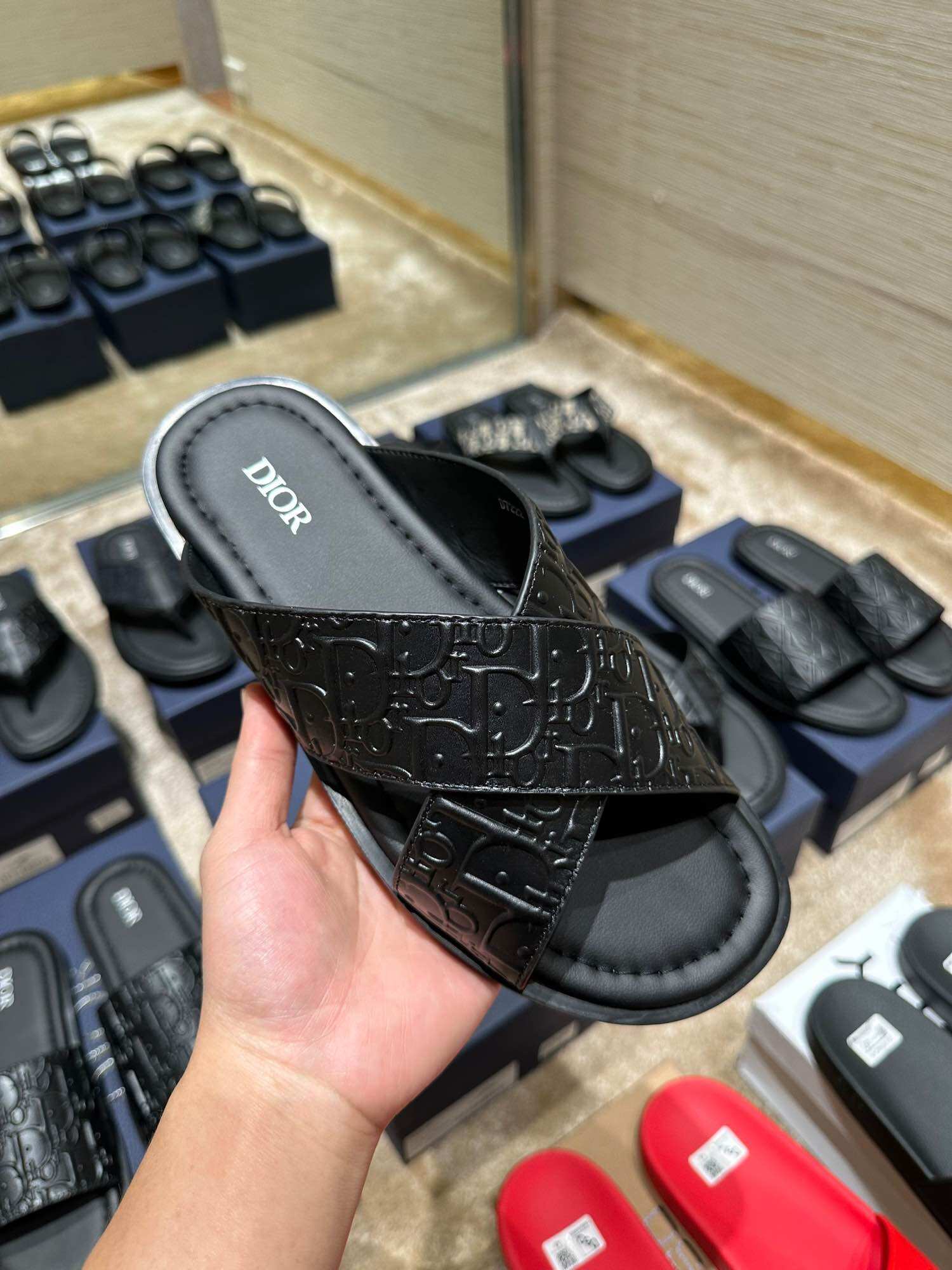⚡️ 𝐅𝐑𝐄𝐄 𝐒𝐇𝐈𝐏⚡️ Dép lê nam 𝔻𝕚𝕠𝕣 chữ quai chéo siêu cấp fullbox
