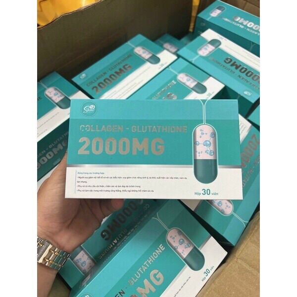 Viên uống trắng da Glutathion2000mg cam kết bật tone trắng sáng
