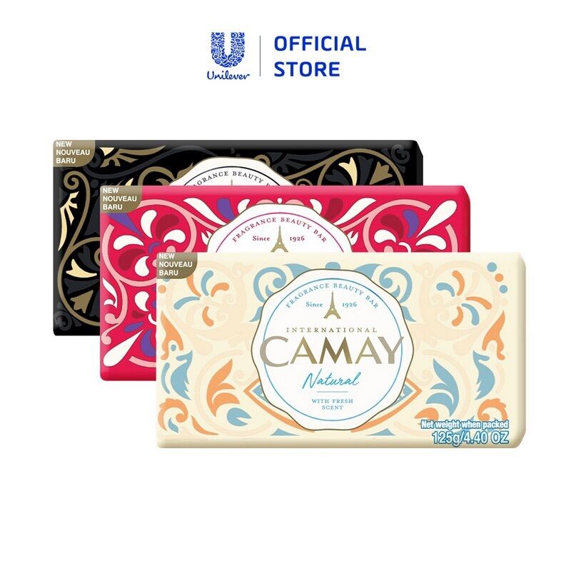 Xà bông cục camay hương nước hoa 125g date mới