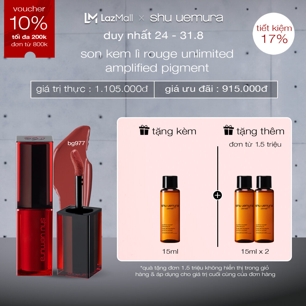 Son kem lì lâu trôi shu uemura rouge unlimited amplified pigment