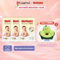Combo 3 gói Tã quần Huggies Skin Perfect Mega Jumbo M98/L88/XL72+4/XXL64+4 miếng với 2 vùng thấm giảm kích ứng da