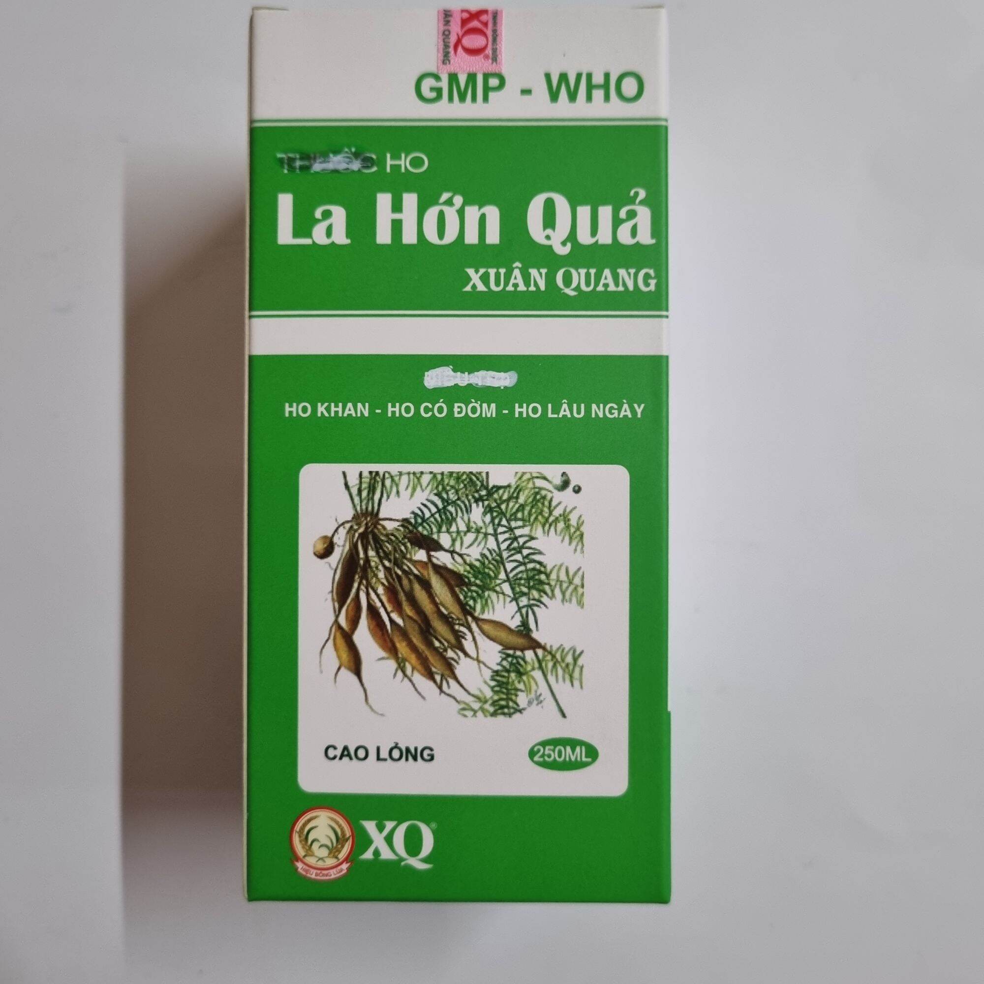 Siro ho la hớn quả xuân quang, chai 250 ml , hỗ trợ ho gió , ho khan , ho đờm