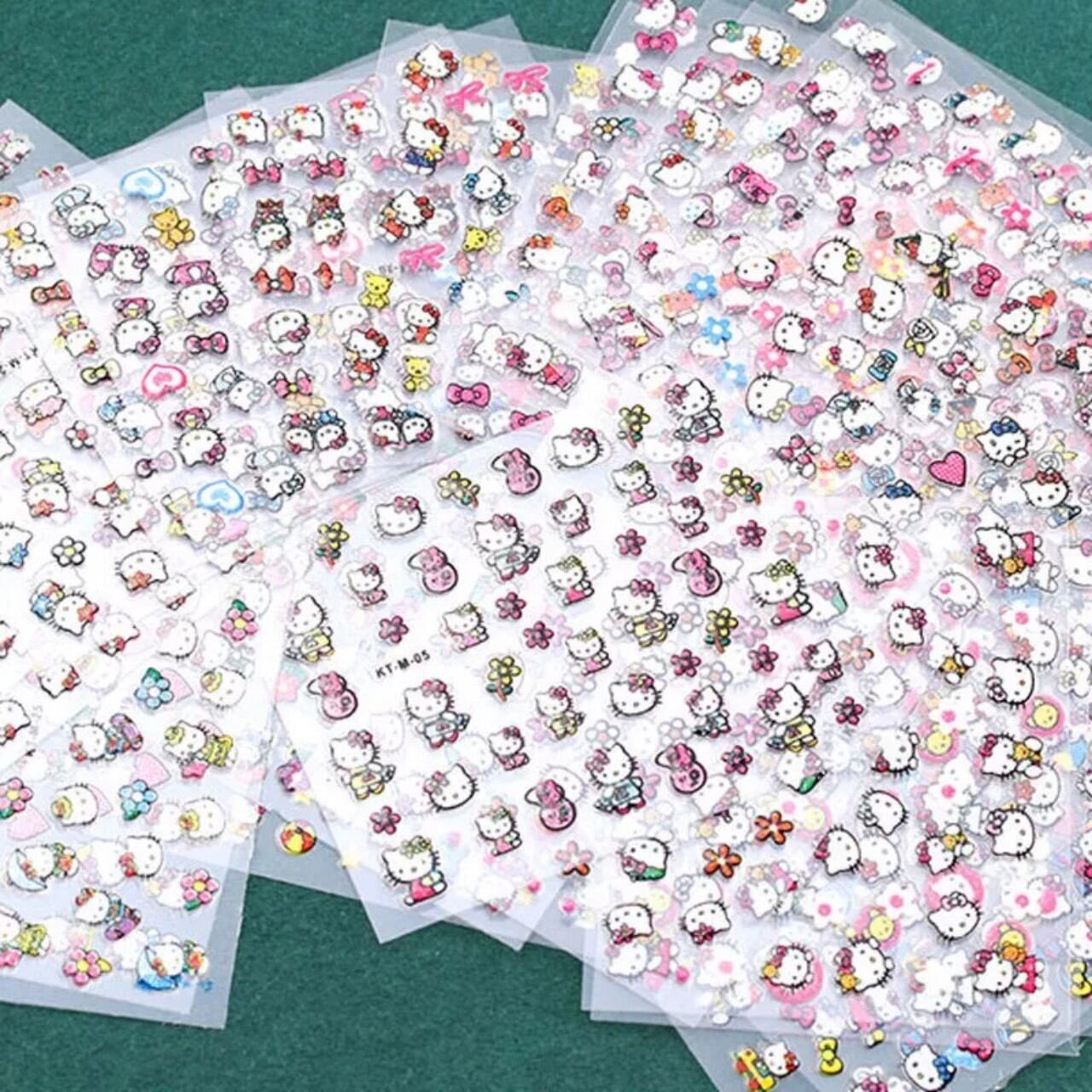Miếng Dán Móng Tay Hình Hello Kitty Cho Bé( 5 miếng)