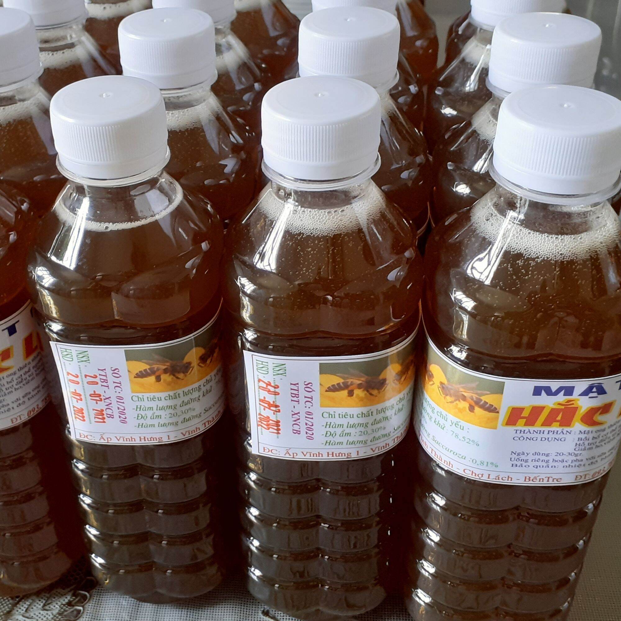 combo 10 lít mật ong hoa nhãn 20 chai hiệu Hắc Long