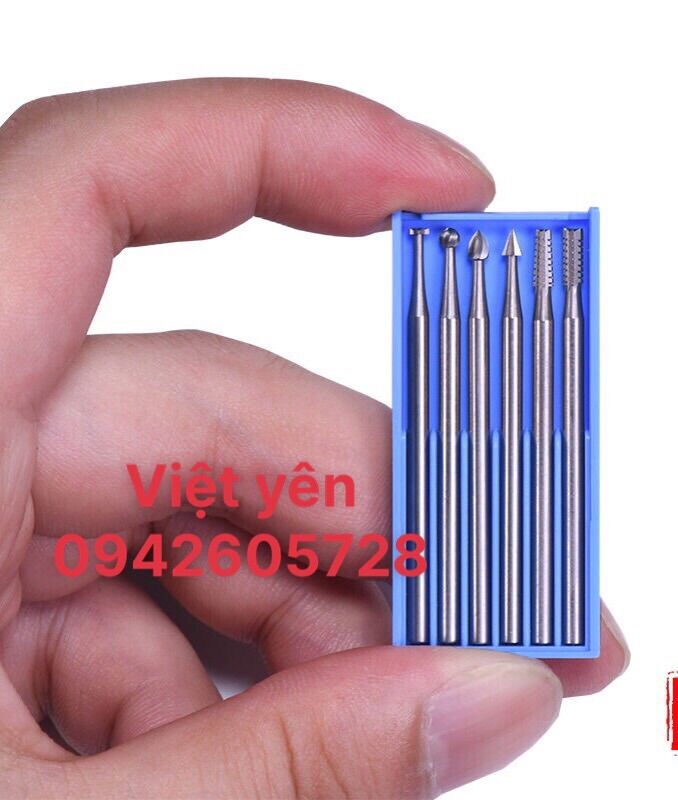 6 mũi mài khắc tỉa gỗ làm chi tiết nhỏ cân cán 2.35mm  hàng cao cấp