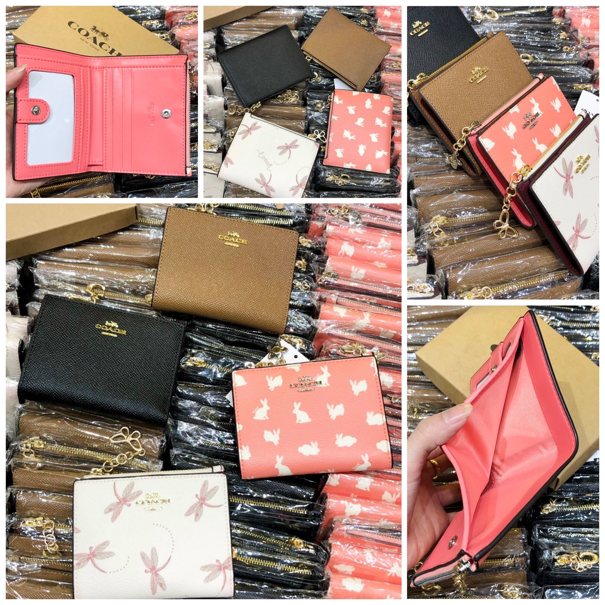 Ví C0ach Snap Card Case gập trẻ trung