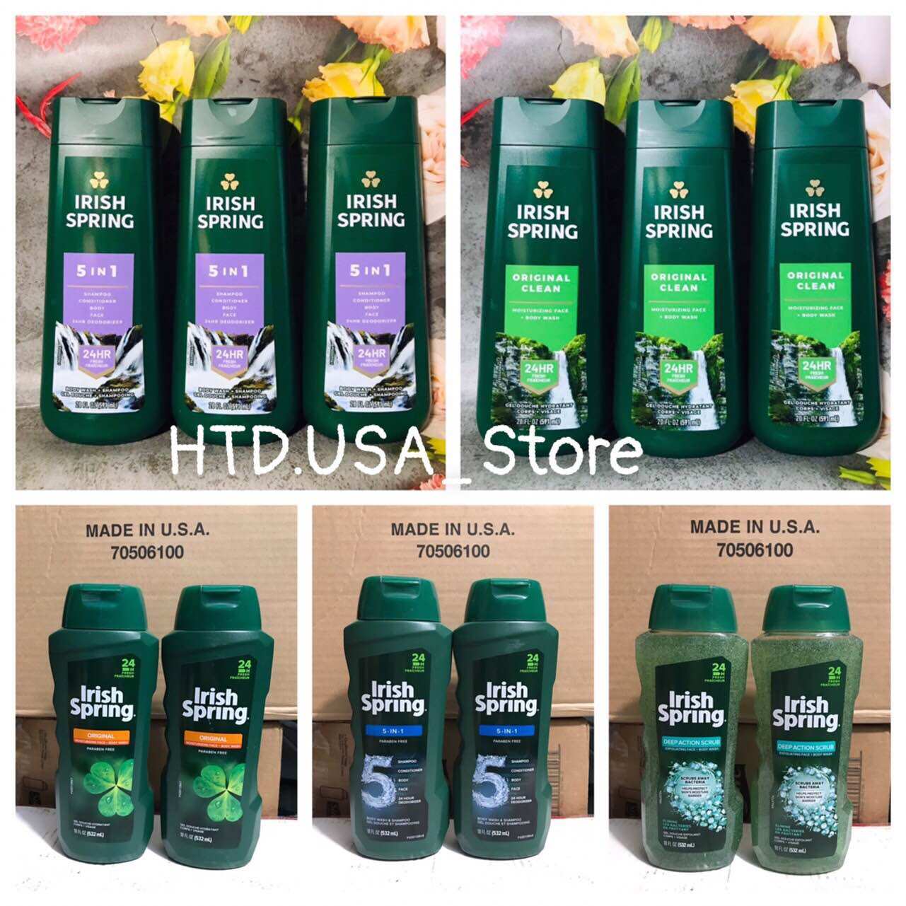 Sữa tắm irish spring cho nam 532ml nội địa mỹ