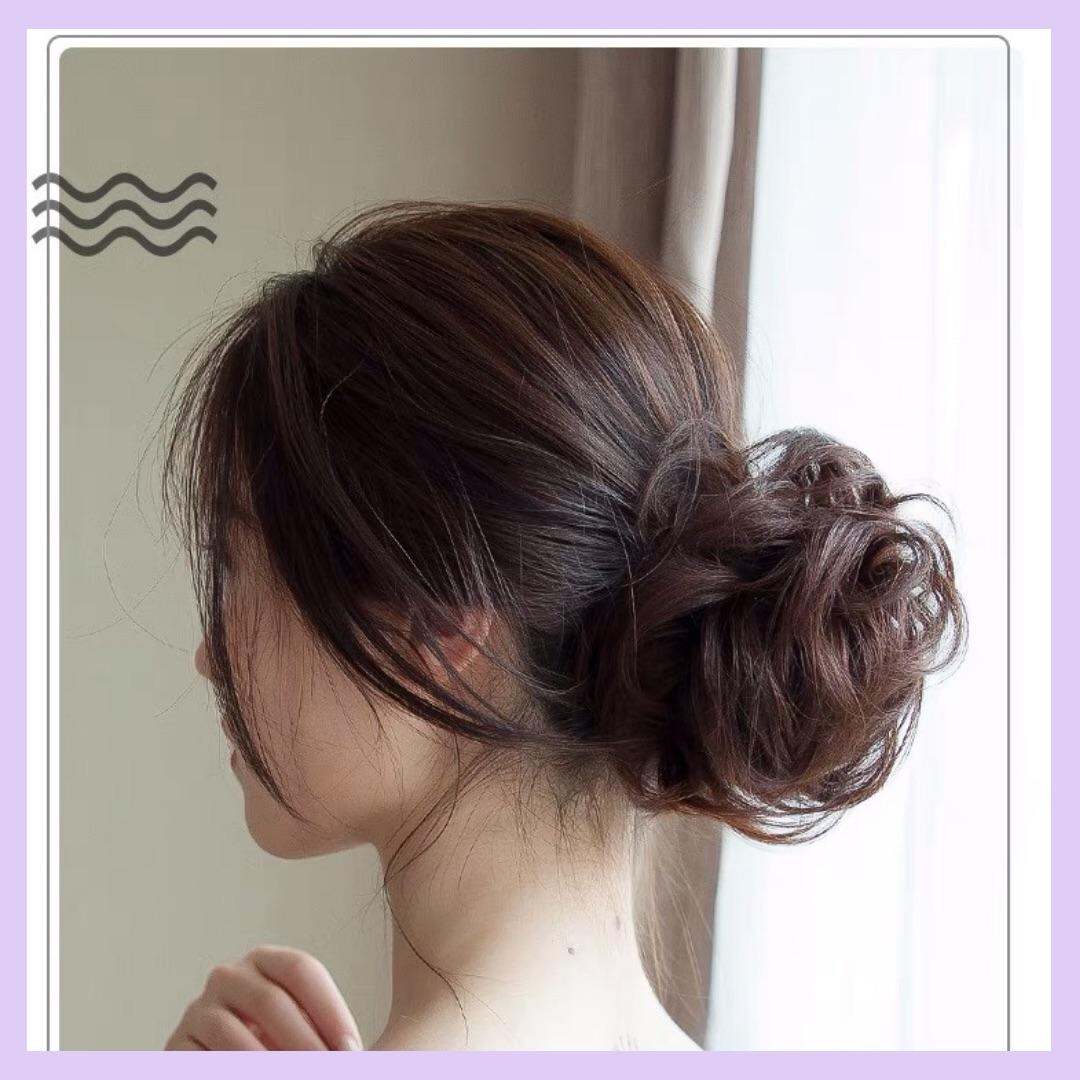 Búi Rối Tóc Giả, Tóc Búi Rối Cao Cấp Phong Cách Tiểu Thư Cho Nữ