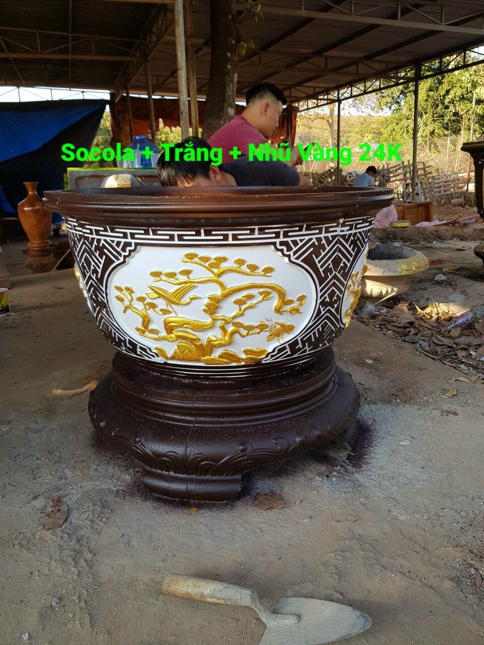 Sơn Chậu Kiểng Màu Socola Hệ Nước Lon 1kg