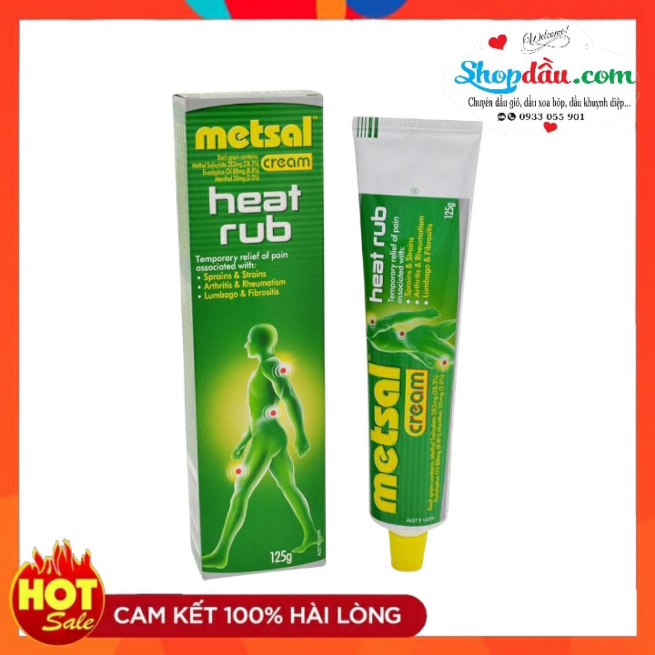 Dầu xoa bóp Metsal heat rub cream