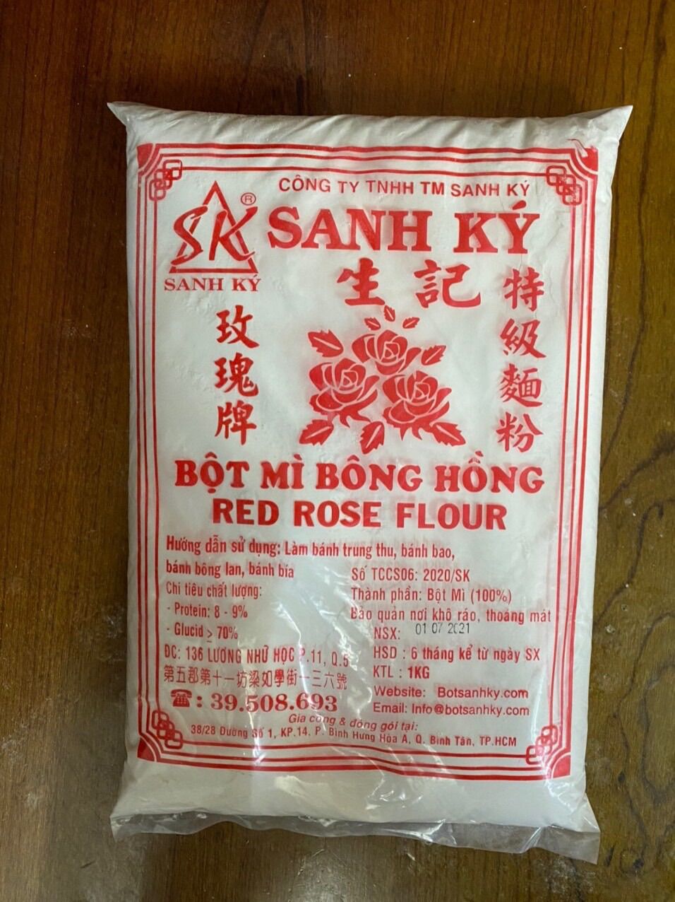 Bột mì bông hồng đỏ sanh ký 1kg