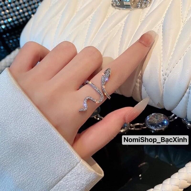 Nhẫn rắn bạc ta, độc đáo thời trang cá tính - NomiShop
