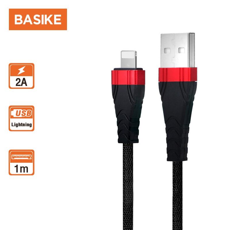 Cáp sạc nhanh basike ch052 2.1a bện nylon chất lượng cao chân micro-usb cho android