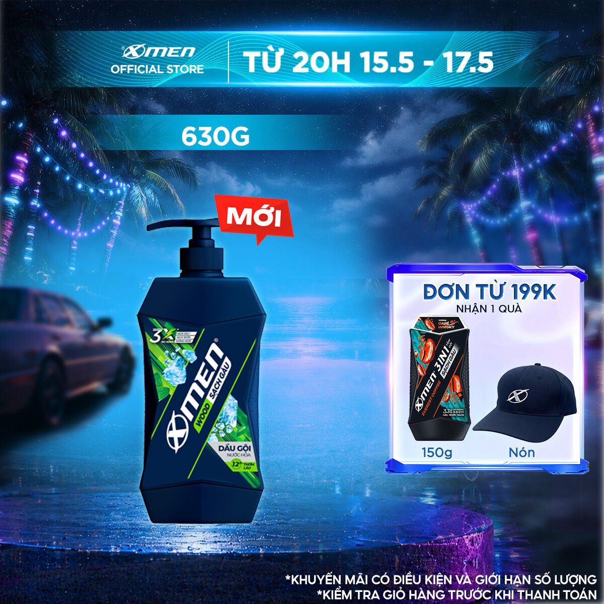 Dầu Gội Xmen Wood Sạch Gàu 610g