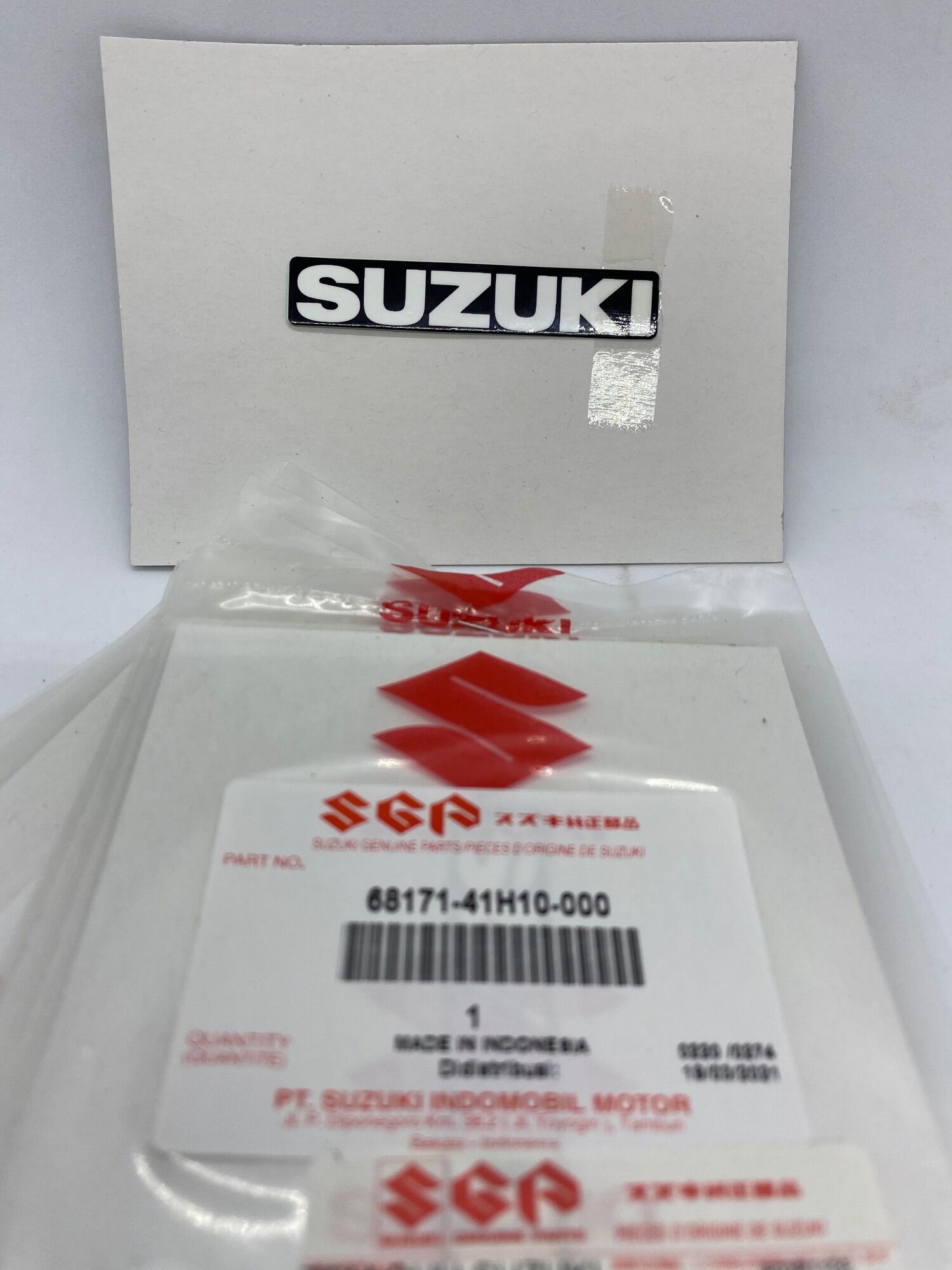 Tem chữ suzuki dán dè biển số satria fi raider fi
