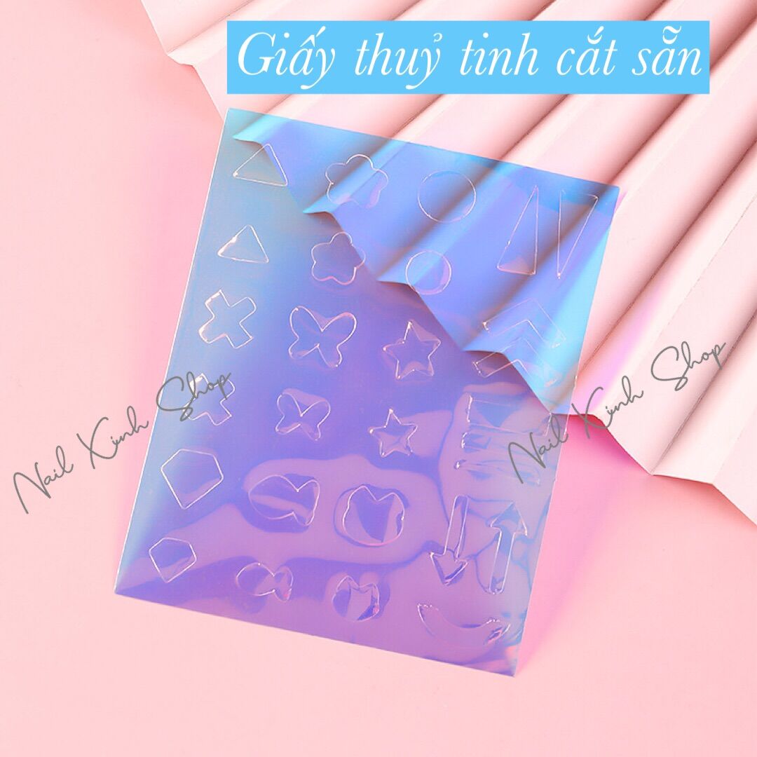 Giấy thuỷ tinh cắt sẵn làm nail
