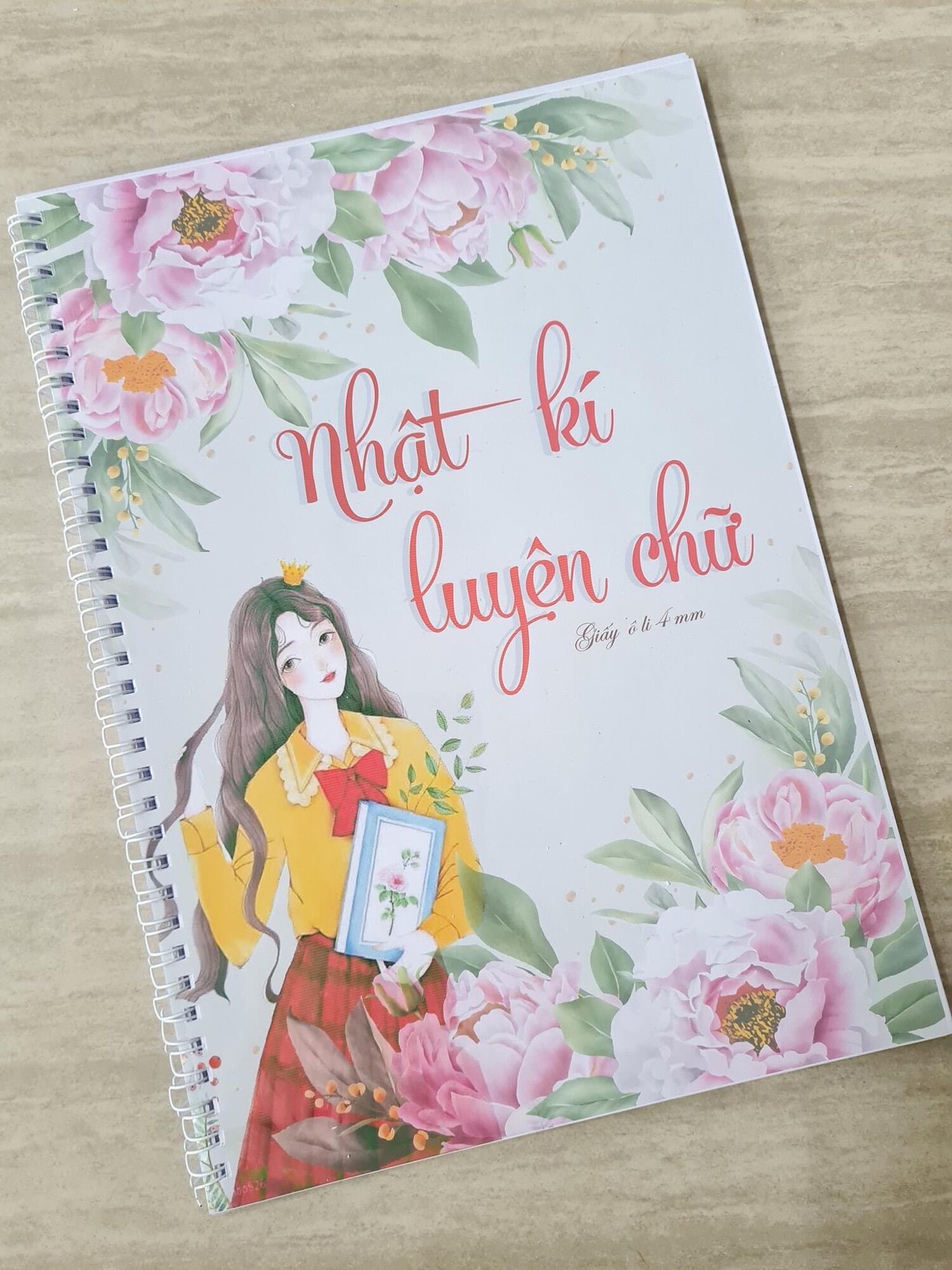 Sổ nhật ký luyện chữ đẹp 4mm, 3mm, sổ đẹp, giấy định lượng cao 120gr