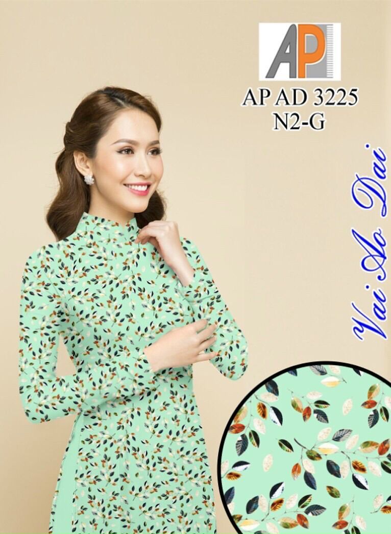 Set vải may áo dài hoa đều