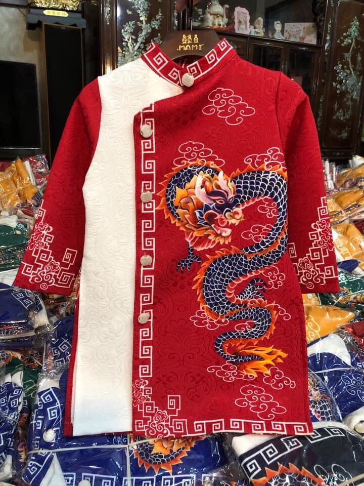 Áo Dài Gấm Bé Trái