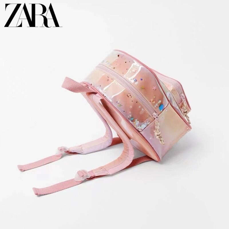 Balo hồng phản quang zara cho bé ( mẫu mới 2022)
