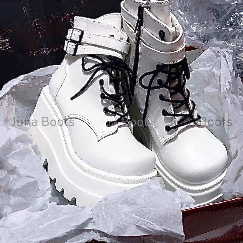 Giày Boots Đế Bánh Mì Cao Hách Dáng - Giày Bốt Harajuka Rock Dark [ Hàng Loại 1 ]