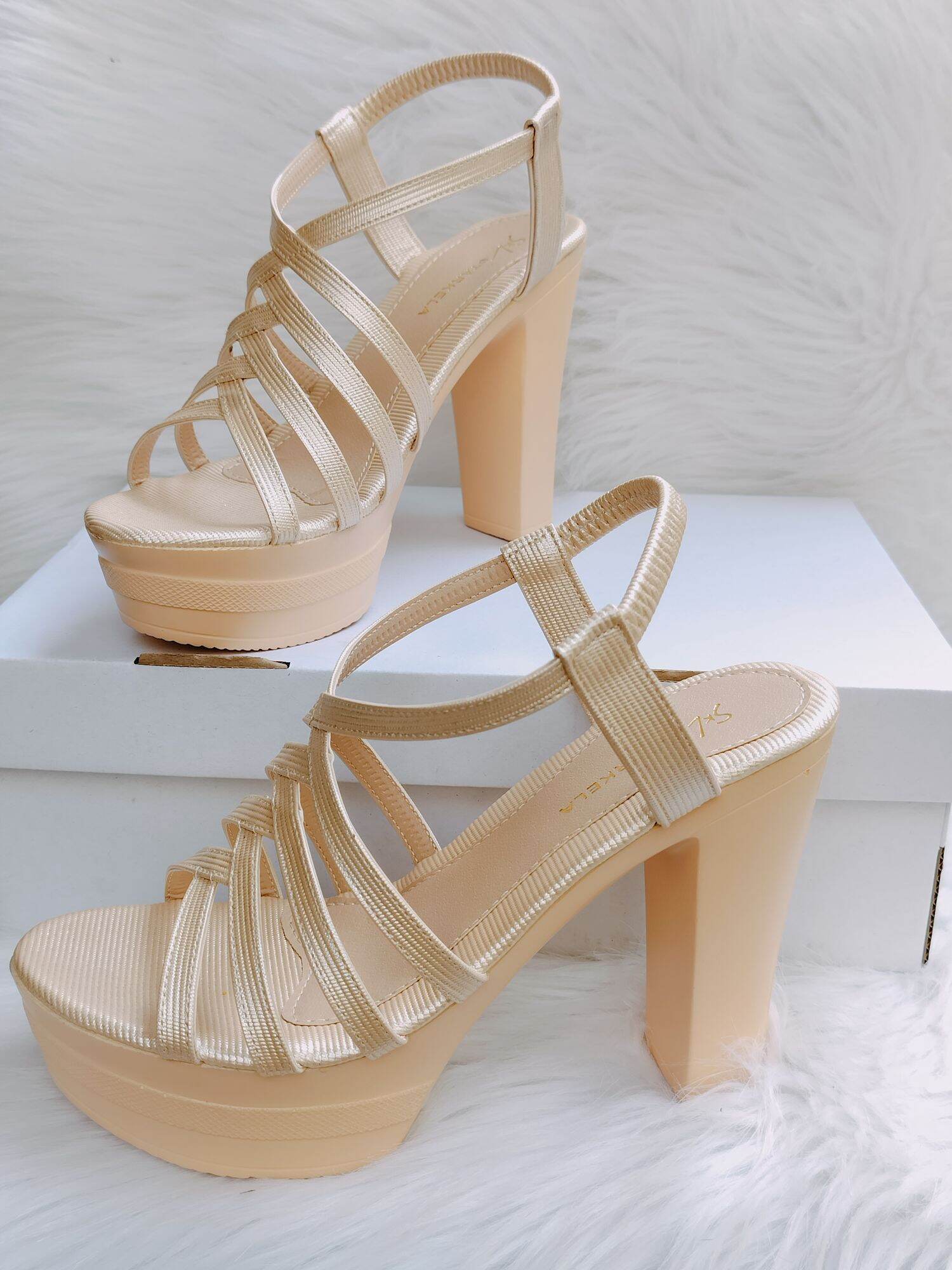 Sandal Cao Gót Nữ Đế Xuồng Cao 12p.Hậu Thun