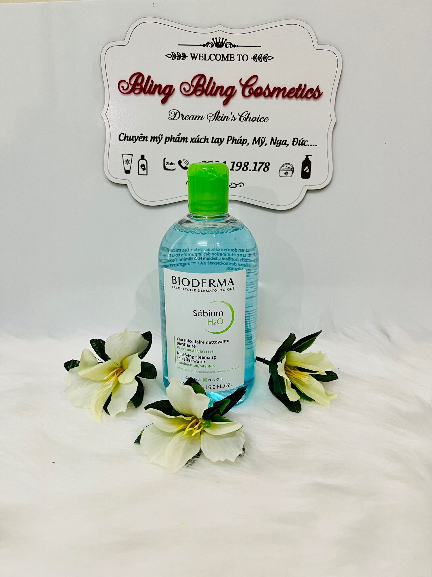 Nước tẩy trang Bioderama Xanh - Dành cho da dầu.