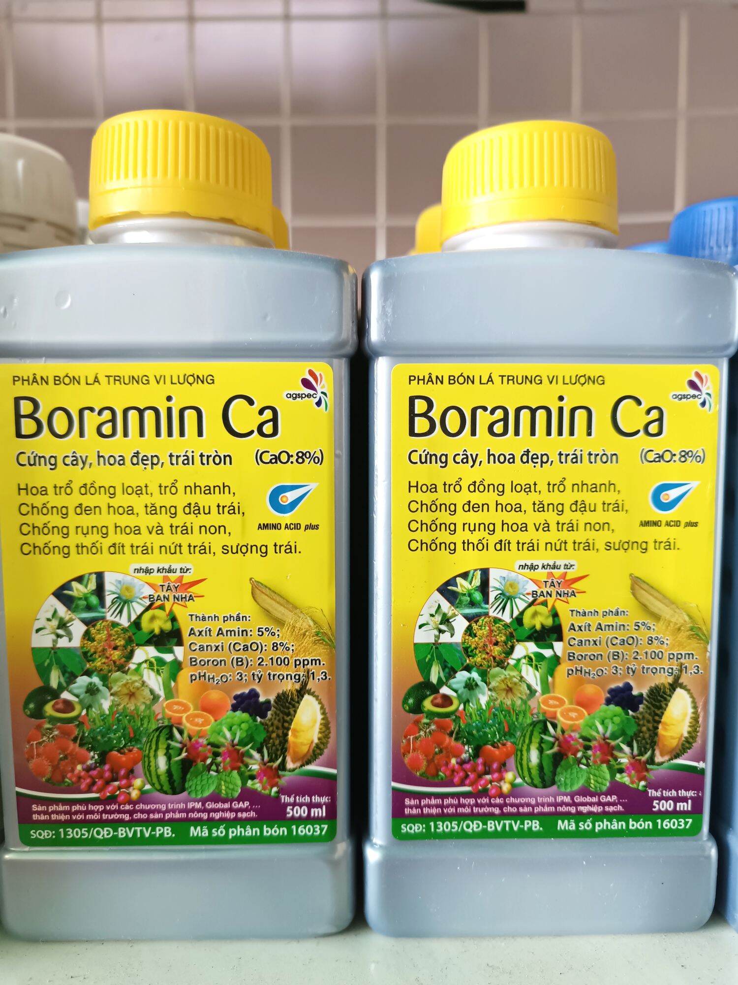 Phân bón lá trung vi lượng BORAMIN CA chai 500ml