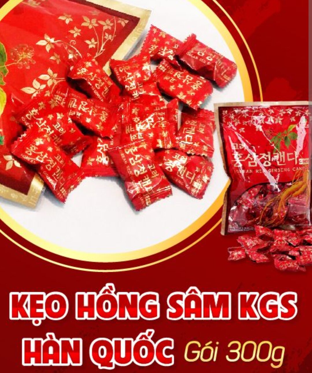 Kẹo hồng sâm KGS Hàn Quốc chính hãng