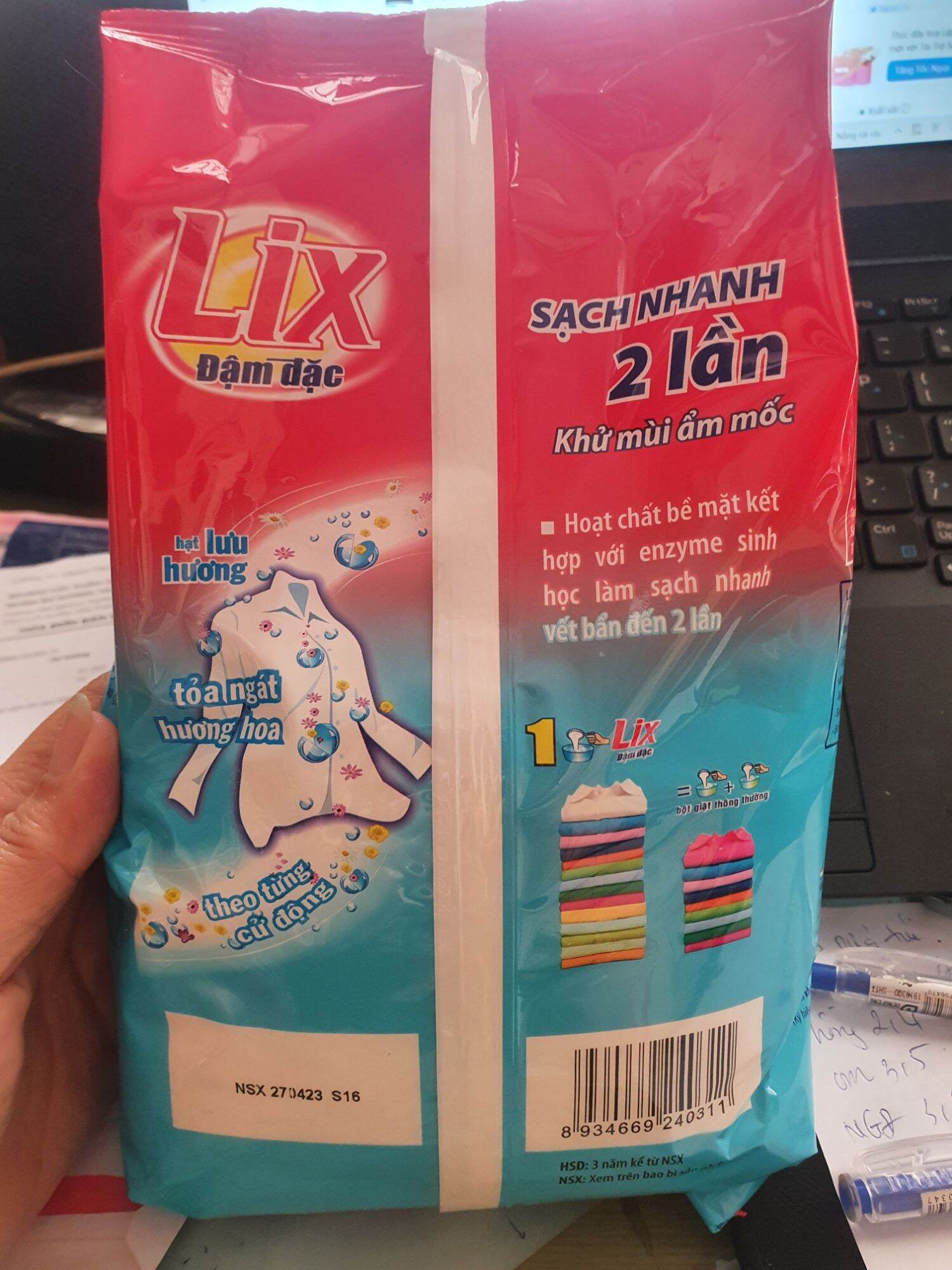 Bột giặt lix Hương nước hoa 800g