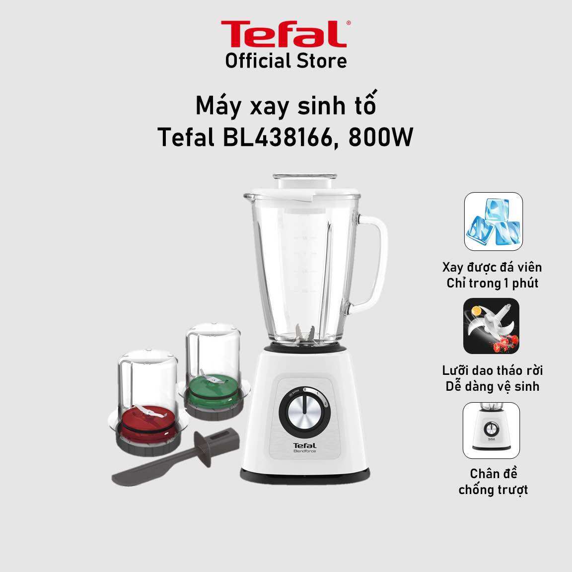Máy xay sinh tố tefal bl438166 - 800w