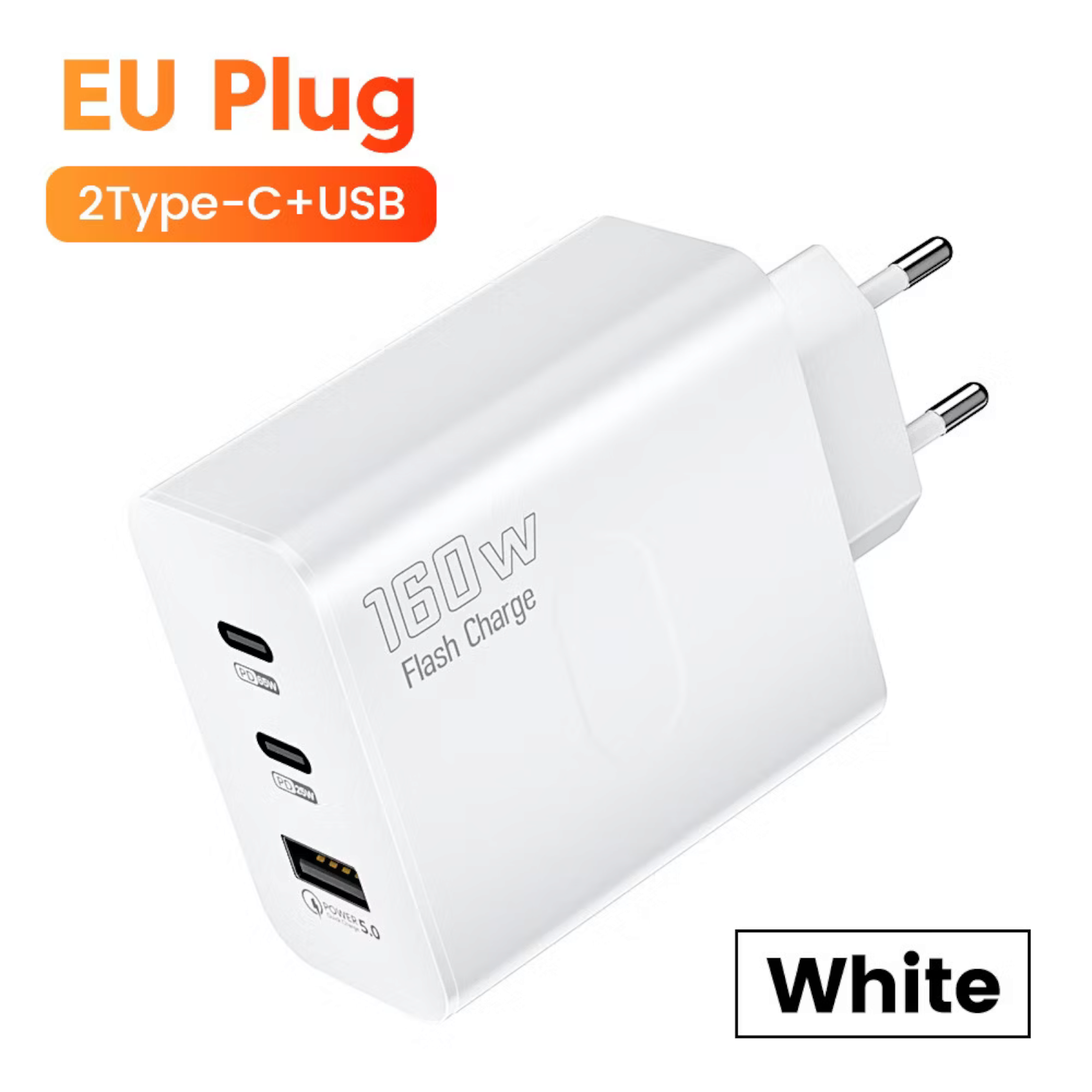 Củ sạc nhanh 160W với 2 cổng Type-C và 1 cổng USB