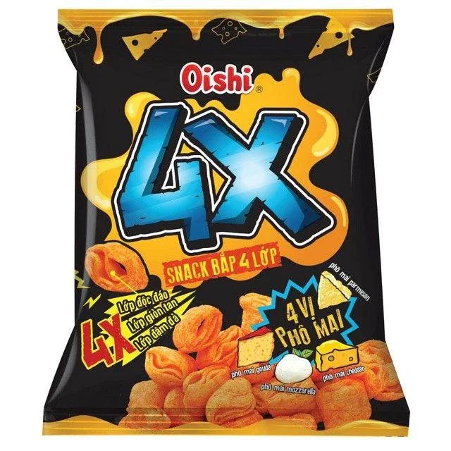 Combo 10 gói snack Bim bim oishi 32gr ( 1 lốc 1 vị)