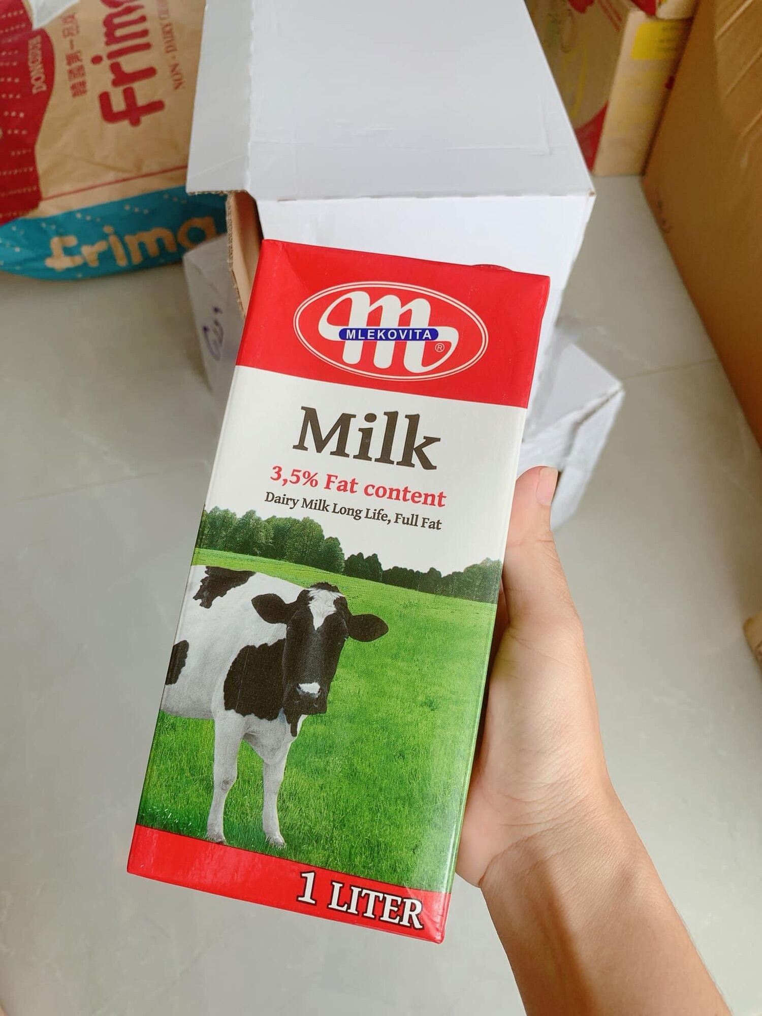 Thùng 12 hộp sữa tươi không đường mlekovita hộp 1l - ảnh sản phẩm 3