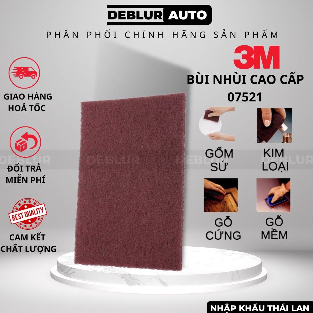 [TẤM LẺ] Bùi nhùi cước cọ rửa cao cấp 3M 07521 Scotch Brite Multi-Flex Abrasive Sheet Roll Very Fine Grade 203.2mm x 101.6mm