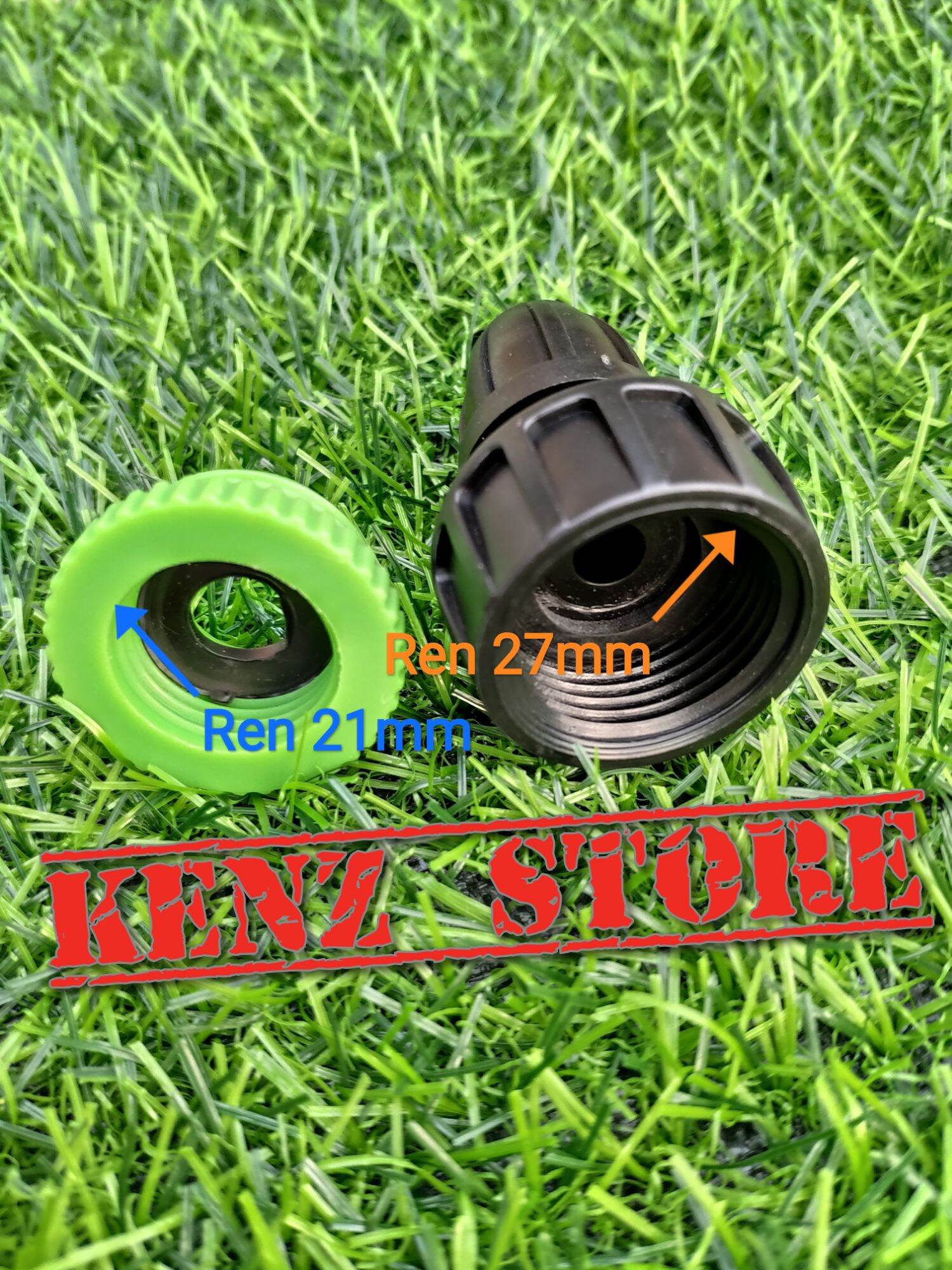 Đầu nối vòi nước ren 21mm hoặc 27mm cho ống nước 12mm, Đầu nối 1/2" và 3/4"