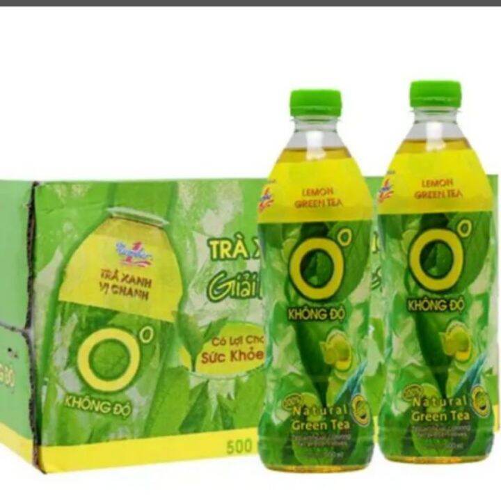 Thùng 24chai nước ngọt trà xanh không độ 450ml