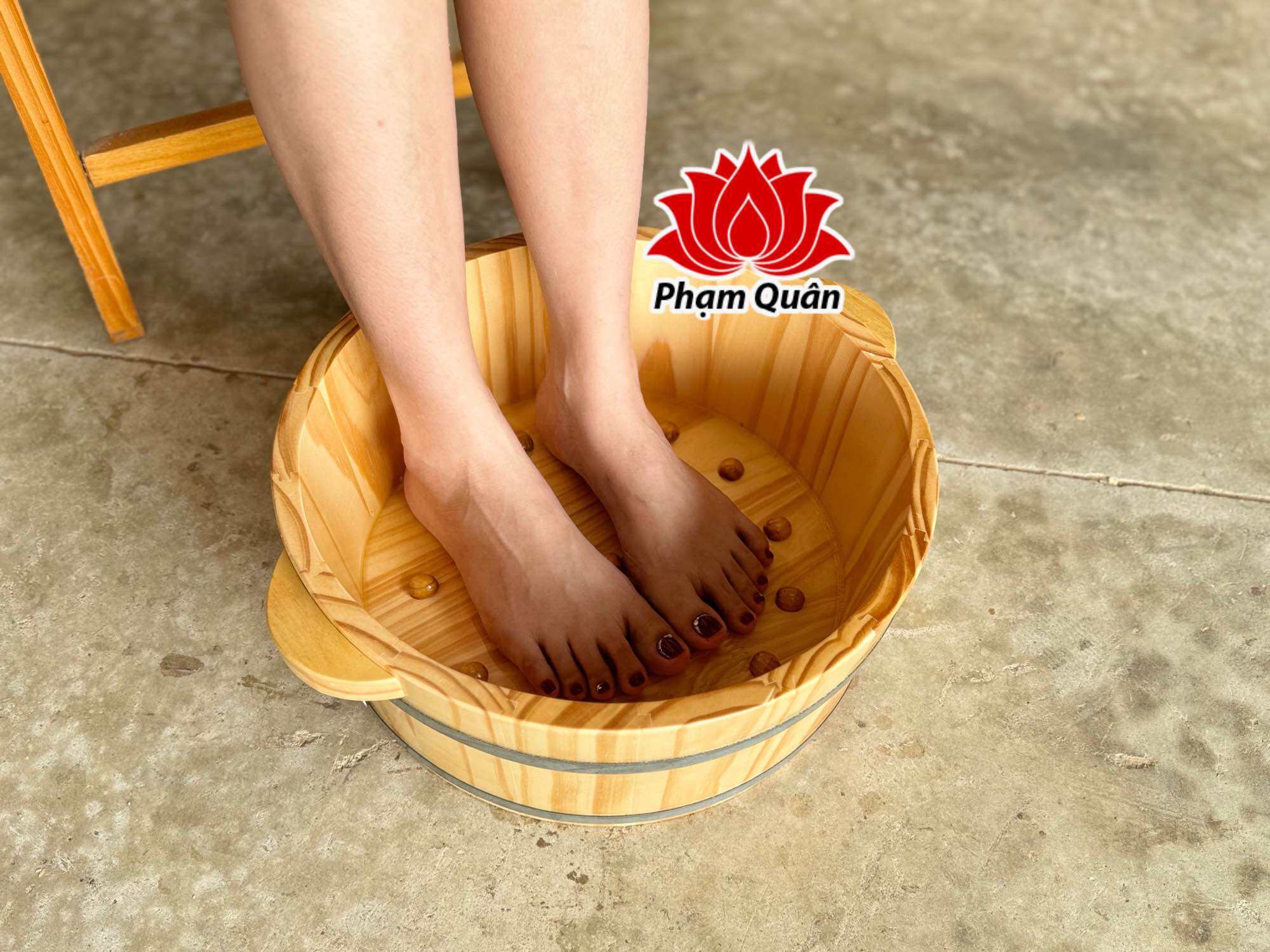 Chậu Gỗ Ngâm Chân, Chân gỗ ngâm tay làm Nail kết hợp ngâm chân