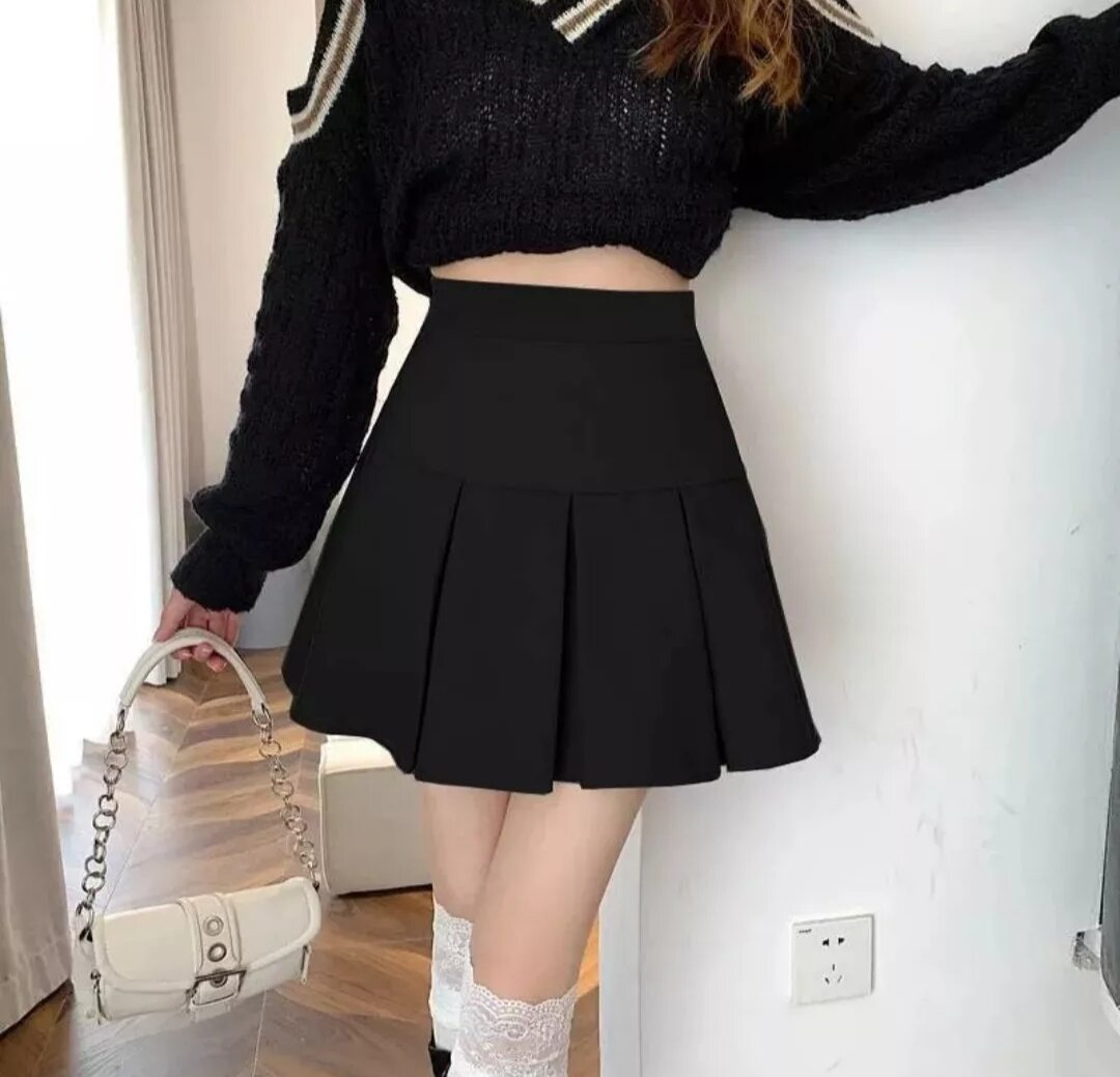 Chân váy xếp ly vintage bản to phong cách trẻ trung, năng động, cá tính nhiều màu