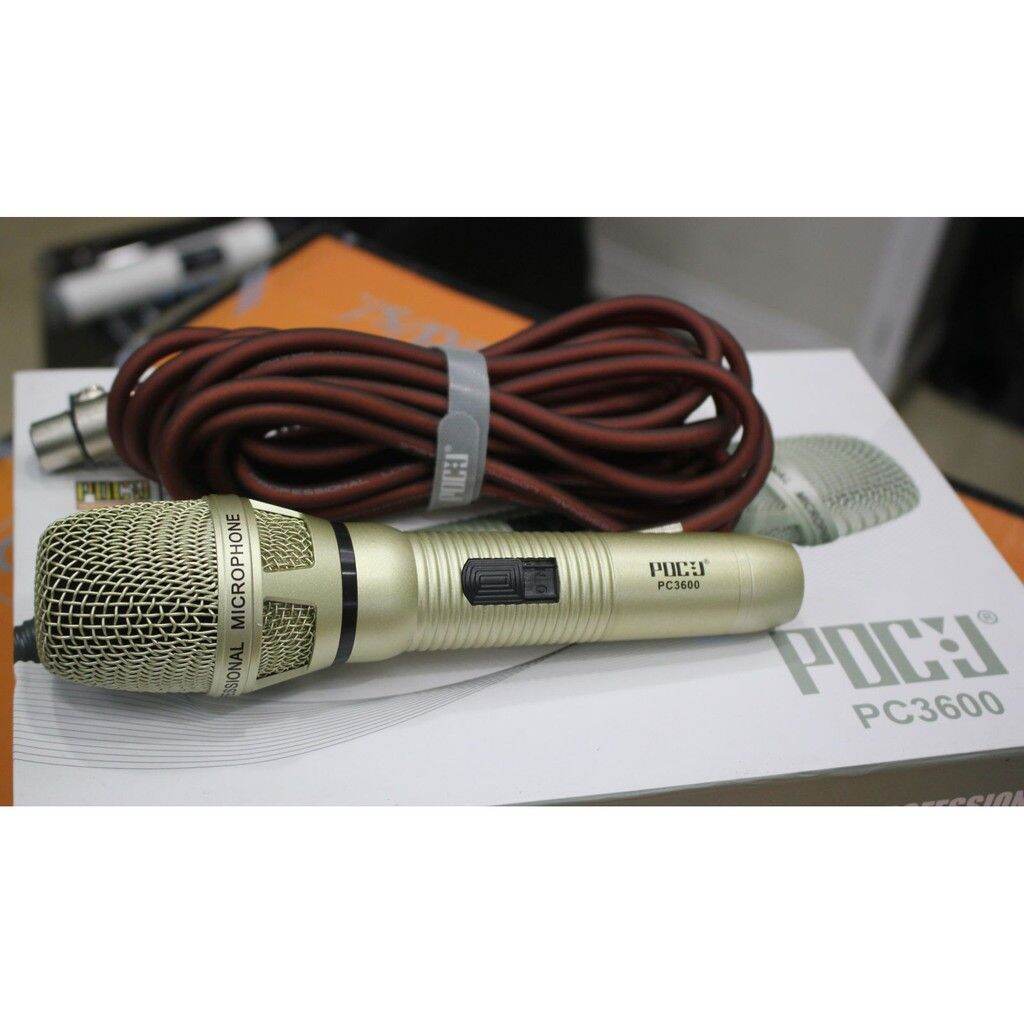 Micro karaoke có dây pdcj pc3600 hát karaoke hay, chống hú tốt - pdcj pc 3600