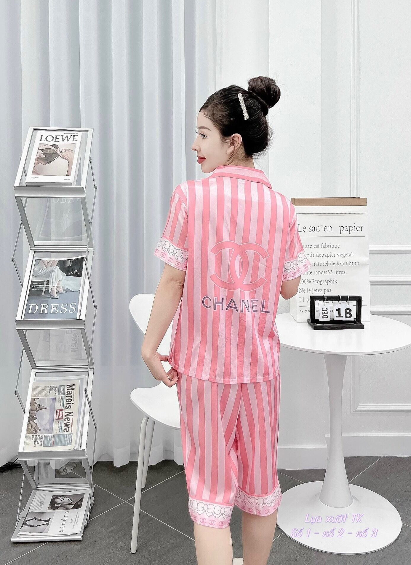 Đồ Bộ Pijama Lửng Lụa Xướt Cao Cấp Hàng Có Size