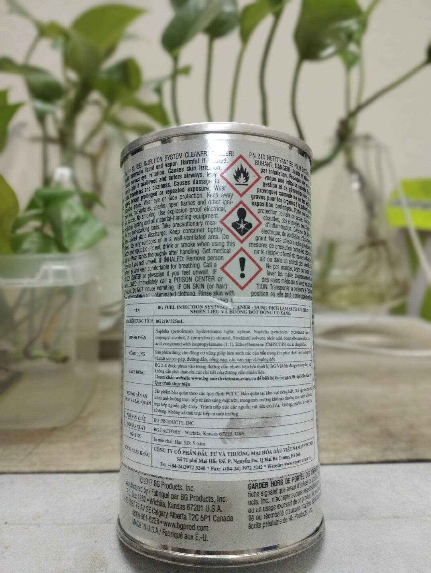BG 210 dung dịch làm sạch kim phun