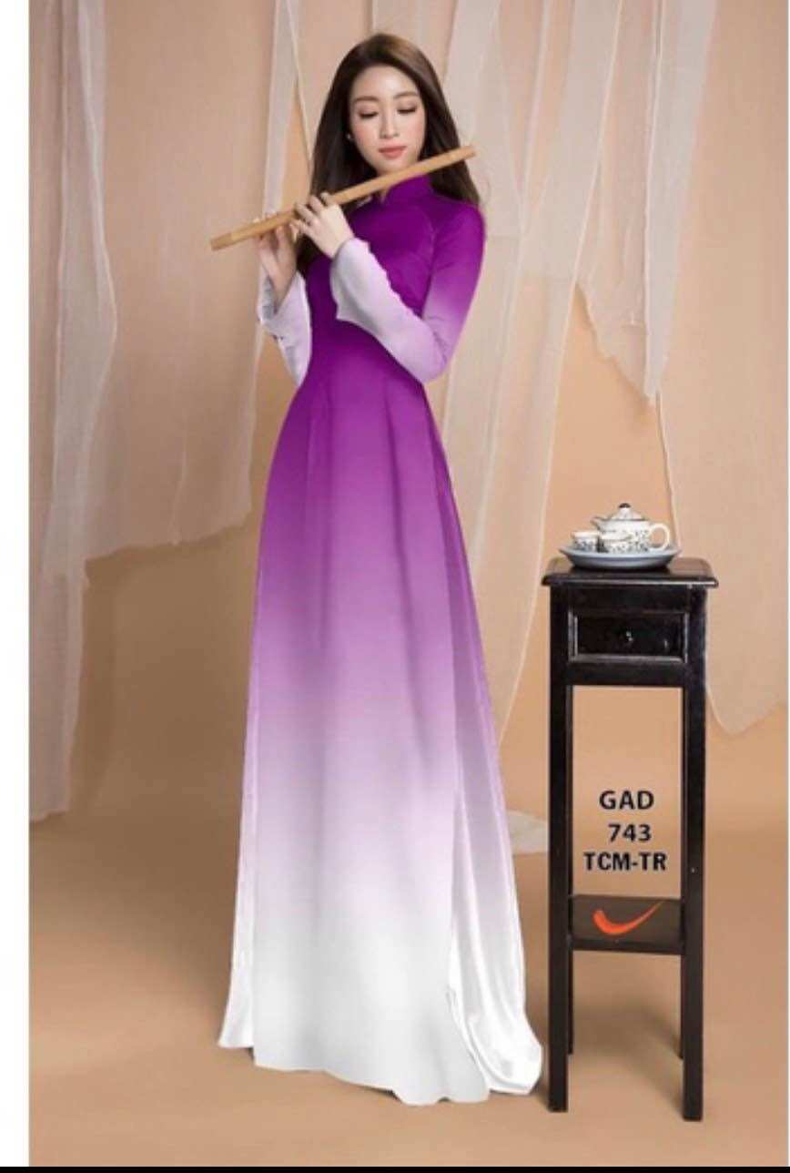 Vải áo dài màu ombre