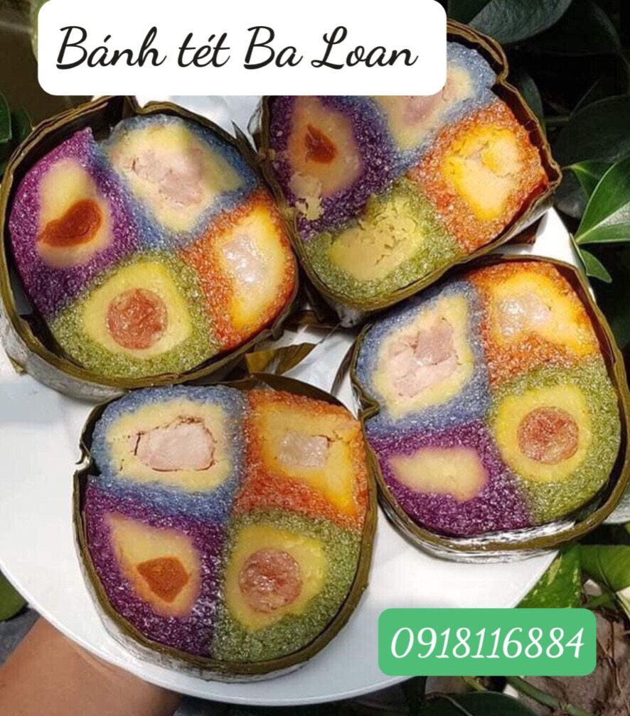 Bánh tứ quý - bánh tét trà cuôn