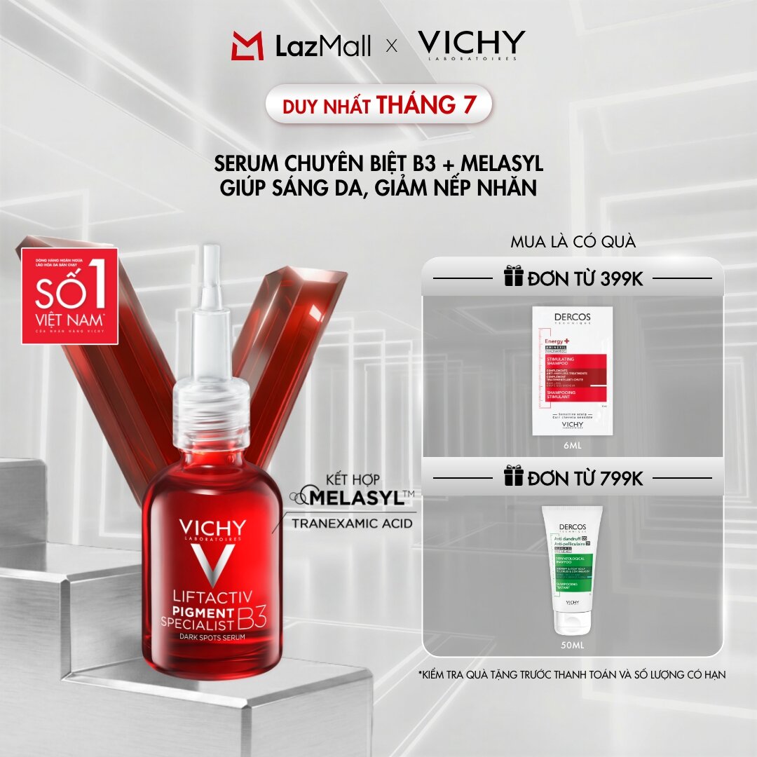 Serum giúp làm sáng da, cải thiện, ngăn ngừa thâm nám đốm nâu toàn diện Vichy Liftactiv B3 Dark Spots Serum 30ml