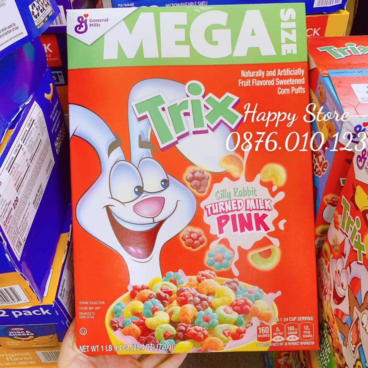Hàng nhập Mỹ - Ngũ cốc ăn sáng Trix Fruit Mega Size 720gr