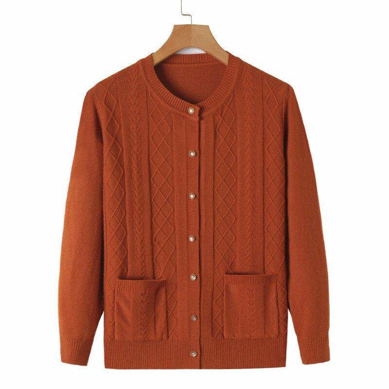 Áo Len Cardigan Cài Cúc Trung Niên