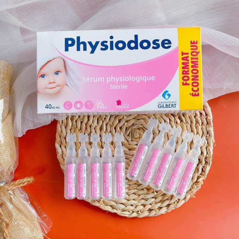 Nước muối sinh lý Pháp Physiodose hộp 40 ống * 5ml