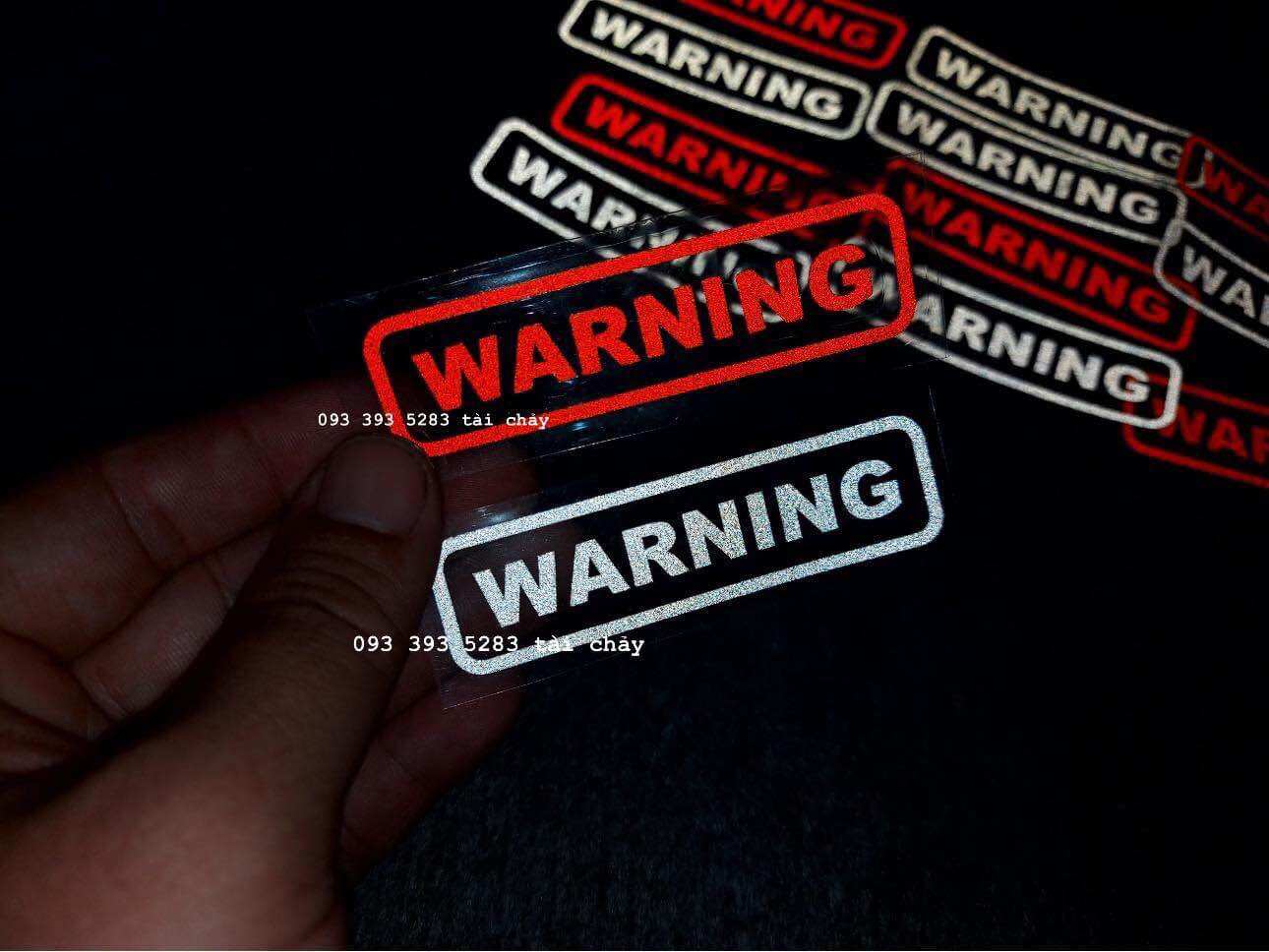 [ 1 MIẾNG ] TEM DECAL WARIN NG NỀN VÀNG DÀI 7 CM DÁN TRANG TRÍ XE