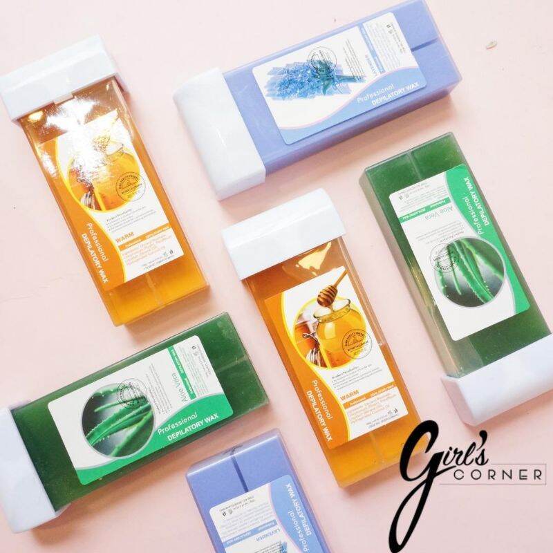 Sáp wax lông nóng dạng thanh đầu con lăn - Tặng kèm giấy wax